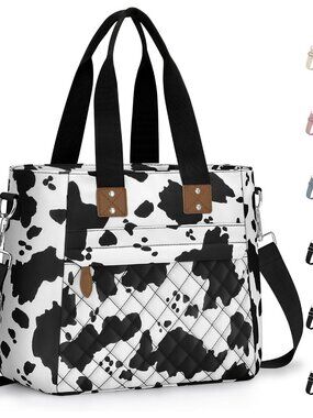 Lunch Bag for Women,Small Insulated Lunchbox Tote Reusable,M-Cow